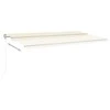 Automatinė markizė su LED/vėjo jutikliu, kreminė, 600x300cm