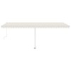 Automatinė markizė su LED/vėjo jutikliu, kreminė, 600x300cm
