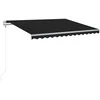Automatinė markizė su LED/vėjo jutikliu, antracito, 450x350cm