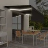 Markizė su uždanga/LED/vėjo jutikliu, antracito, 5x3m