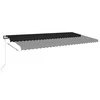 Automatinė markizė su LED/vėjo jutikliu, antracito, 600x350cm