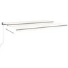 Automatinė markizė su LED/vėjo jutikliu, kreminė, 500x300cm