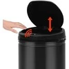 Automatinė šiukšliadėžė su jutikliu, juoda, plienas, 30l
