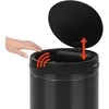Automatinė šiukšliadėžė su jutikliu, juoda, plienas, 60l