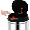 Automatinė šiukšliadėžė su jutikliu, nerūdijantis plienas, 30l