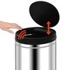 Automatinė šiukšliadėžė su jutikliu, nerūdijantis plienas, 70l