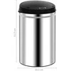 Automatinė šiukšliadėžė su jutikliu, nerūdijantis plienas, 30l