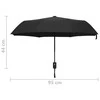Automatinis sulankstomas skėtis, juodos spalvos, 95cm