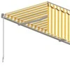 Automatiniu būdu ištraukiama markizė, geltona ir balta, 5x3m
