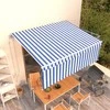 Automatiniu būdu ištraukiama markizė, mėlyna ir balta, 4,5x3m