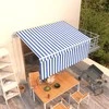 Automatiniu būdu ištraukiama markizė, mėlyna ir balta, 3x2,5m