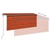 Automatiniu būdu ištraukiama markizė, oranžinė ir balta, 3x2,5m