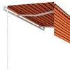 Automatiniu būdu ištraukiama markizė, oranžinė ir balta, 3x2,5m
