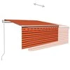 Automatiniu būdu ištraukiama markizė, oranžinė ir balta, 3x2,5m