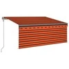 Automatiniu būdu ištraukiama markizė, oranžinė ir balta, 3x2,5m