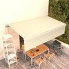 Automatiniu būdu ištraukiama markizė su uždanga, kreminė, 6x3m