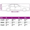 Automobilio uždangalas sedanams, sidabrinis, L dydžio, PEVA