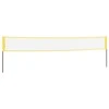 Badmintono tinklas, geltonas ir juodas, 600x155cm, PE audinys