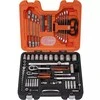 Bahco Galvučių 4-32mm, priedų ir raktų 8-17mm komplektas 1/2"+1/4" 91 vnt, Dynamic-Drive profilis