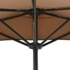 Balkono skėtis su aliuminio stulpu, taupe, 270x144cm, pusinis