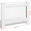 Baltos MDF Grotelės Radiatoriui Paslėpti su Lentyna, 112 cm