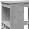 Baro stalas su laikikliais, betono, 90x47,5x103,5cm, mediena