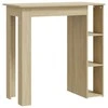 Baro stalas su lentyna, ąžuolo, 102x50x103,5cm, mediena