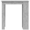 Baro stalas su lentyna, betono pilkas, 102x50x103,5cm, MDP