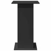 Baro stalas su lentyna, juodas, 60x60x102cm, apdirbta mediena