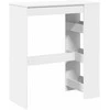 Baro stalas su lentynomis, baltas, 90x40x103,5cm, mediena