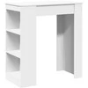 Baro stalas su lentynomis, baltas, 95x47x103,5cm, mediena