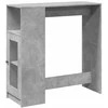 Baro stalas su lentynomis, betono, 101x40x103,5cm, mediena