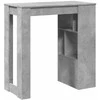 Baro stalas su lentynomis, betono, 102x50x103,5cm, mediena