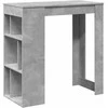 Baro stalas su lentynomis, betono, 102x50x103,5cm, mediena