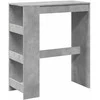 Baro stalas su lentynomis, betono, 90x40x103,5cm, mediena