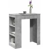 Baro stalas su lentynomis, betono, 95x47x103,5cm, mediena