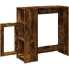 Baro stalas su lentynomis, dūminis, 101x40x103,5cm, mediena