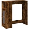 Baro stalas su lentynomis, dūminis, 101x40x103,5cm, mediena