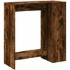 Baro stalas su lentynomis, dūminis, 101x40x103,5cm, mediena