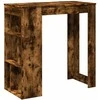 Baro stalas su lentynomis, dūminis, 102x50x103,5cm, mediena