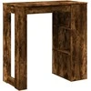 Baro stalas su lentynomis, dūminis, 102x50x103,5cm, mediena