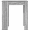 Baro stalas su lentynomis, pilkas, 95x47x103,5cm, mediena