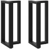 Baro stalo kojos, T formos, 2 vnt., juodos, 50x35x(90-91) cm, plienas