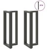 Baro stalo kojos, T formos, 2 vnt., antracito spalvos, 40x35x(100-101) cm, plienas