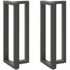 Baro stalo kojos, T formos, 2 vnt., antracito spalvos, 40x35x(100-101) cm, plienas