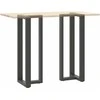 Baro stalo kojos, T formos, 2 vnt., antracito spalvos, 40x35x(110-111) cm, plienas