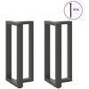 Baro stalo kojos, T formos, 2 vnt., antracito spalvos, 40x35x(90-91) cm, plienas