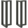 Baro stalo kojos, T formos, 2 vnt., antracito spalvos, 50x35x(100-101) cm, plienas