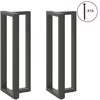 Baro stalo kojos, T formos, 2 vnt., antracito spalvos, 50x35x(110-111) cm, plienas