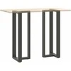 Baro stalo kojos, T formos, 2 vnt., antracito spalvos, 50x35x(110-111) cm, plienas